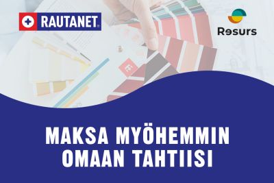 Haluatko maksaa laskulla tai Sinulle sopivissa erissä?